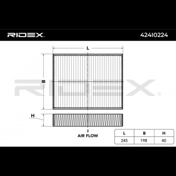 RIDEX Filter, interior air 424I0224