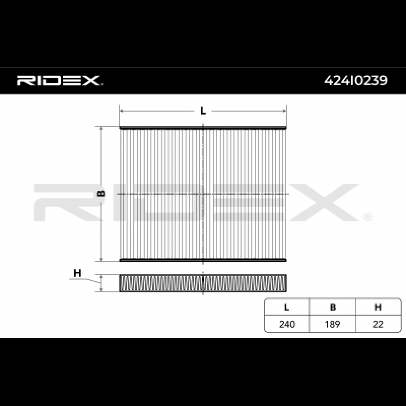 RIDEX Filter, interior filter 424I0239