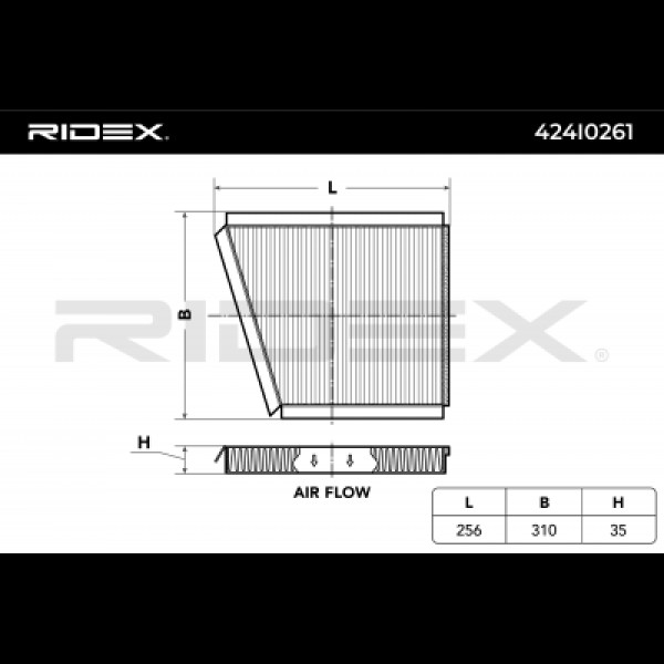 RIDEX Filter, interior air 424I0261